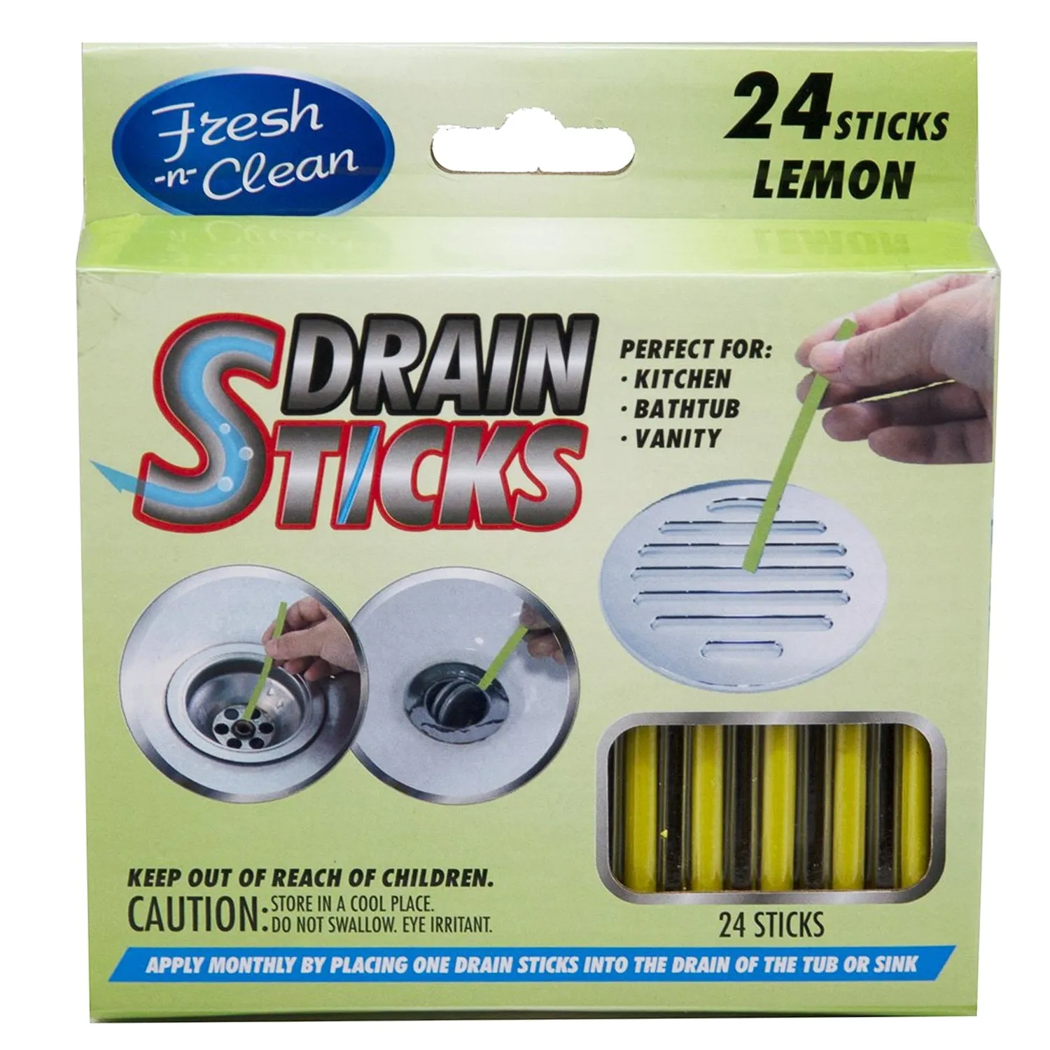 Drain Sticks - Lemon - 24 Sticks