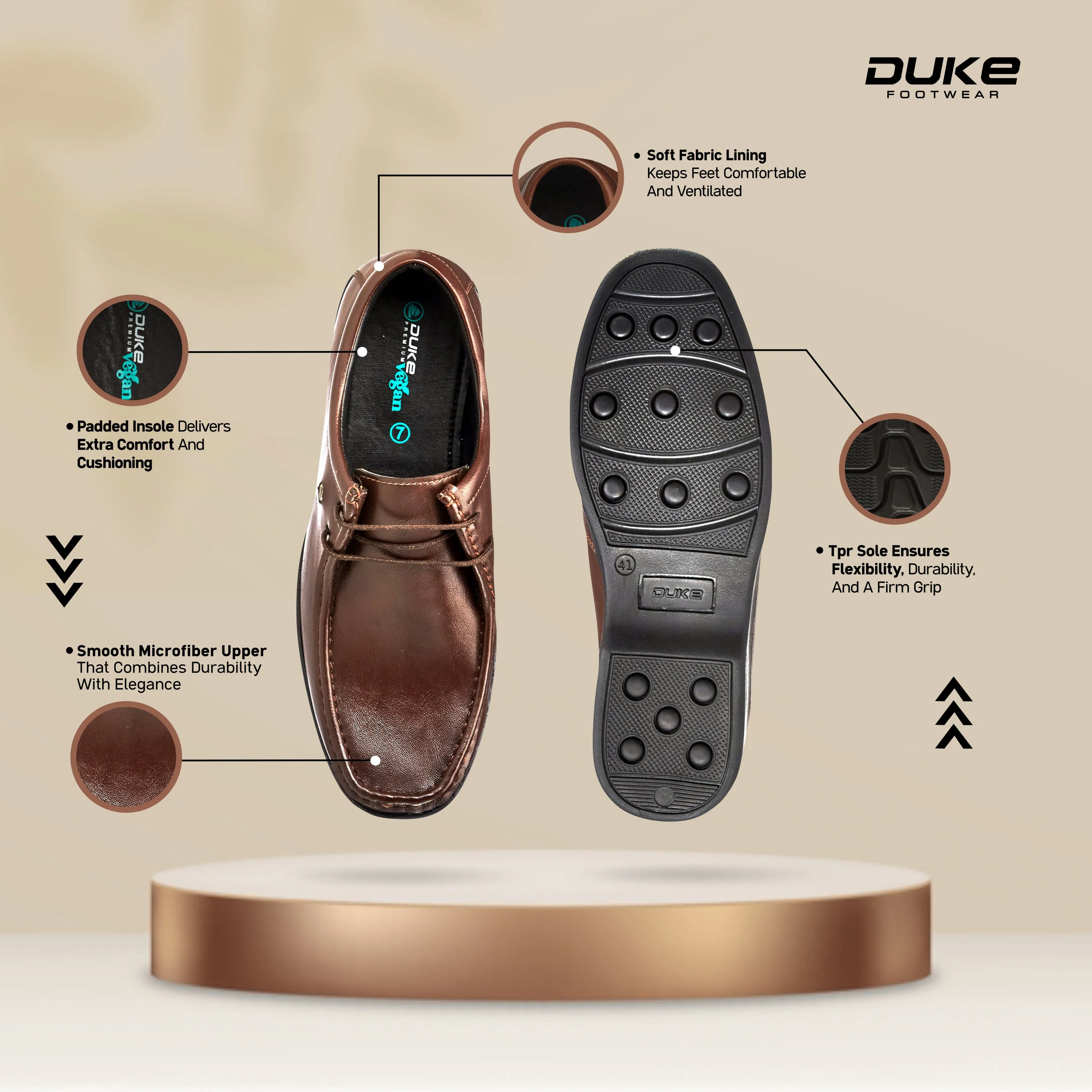 Duke Men's Noble Step Boat Shoes (FWOL5042)