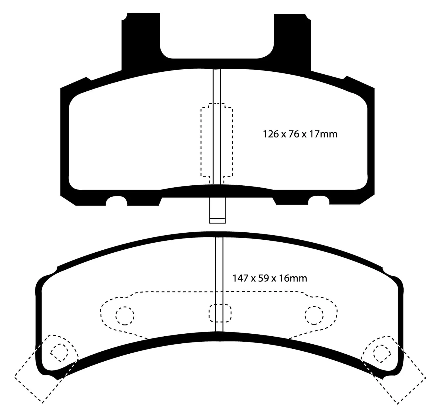 EBC Brakes DP71273 7000 Series Greenstuff Low Dust Truck/SUV Brake Pads
