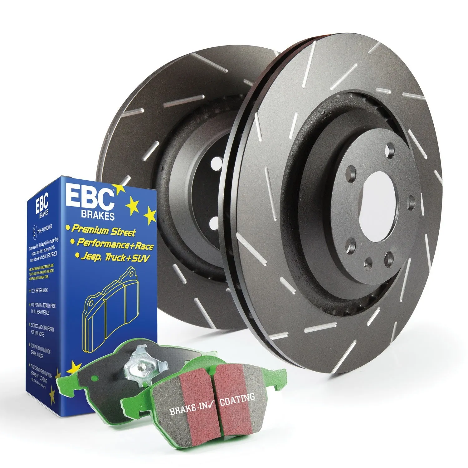 EBC Brakes S2KR2538 S2 Kits Greenstuff 6000 and USR Rotors