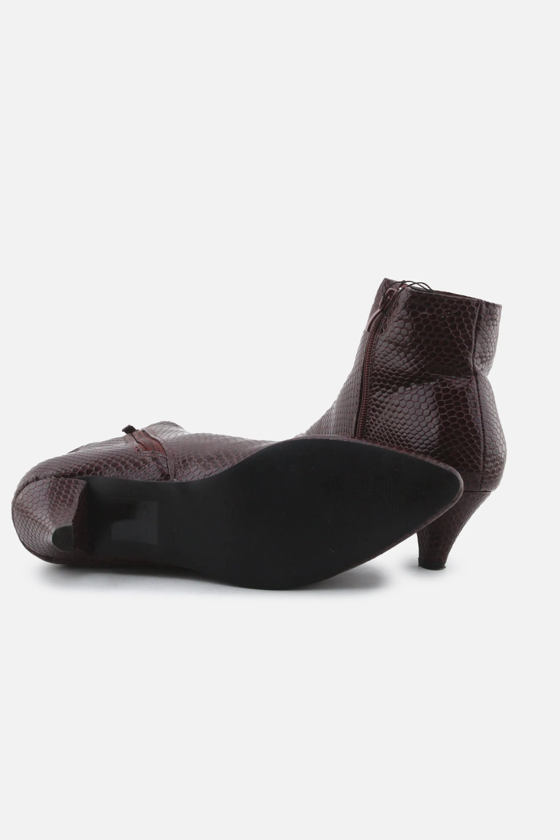 European Brand Zipper Kitten Ankle Boots | 100% Authentic Leather