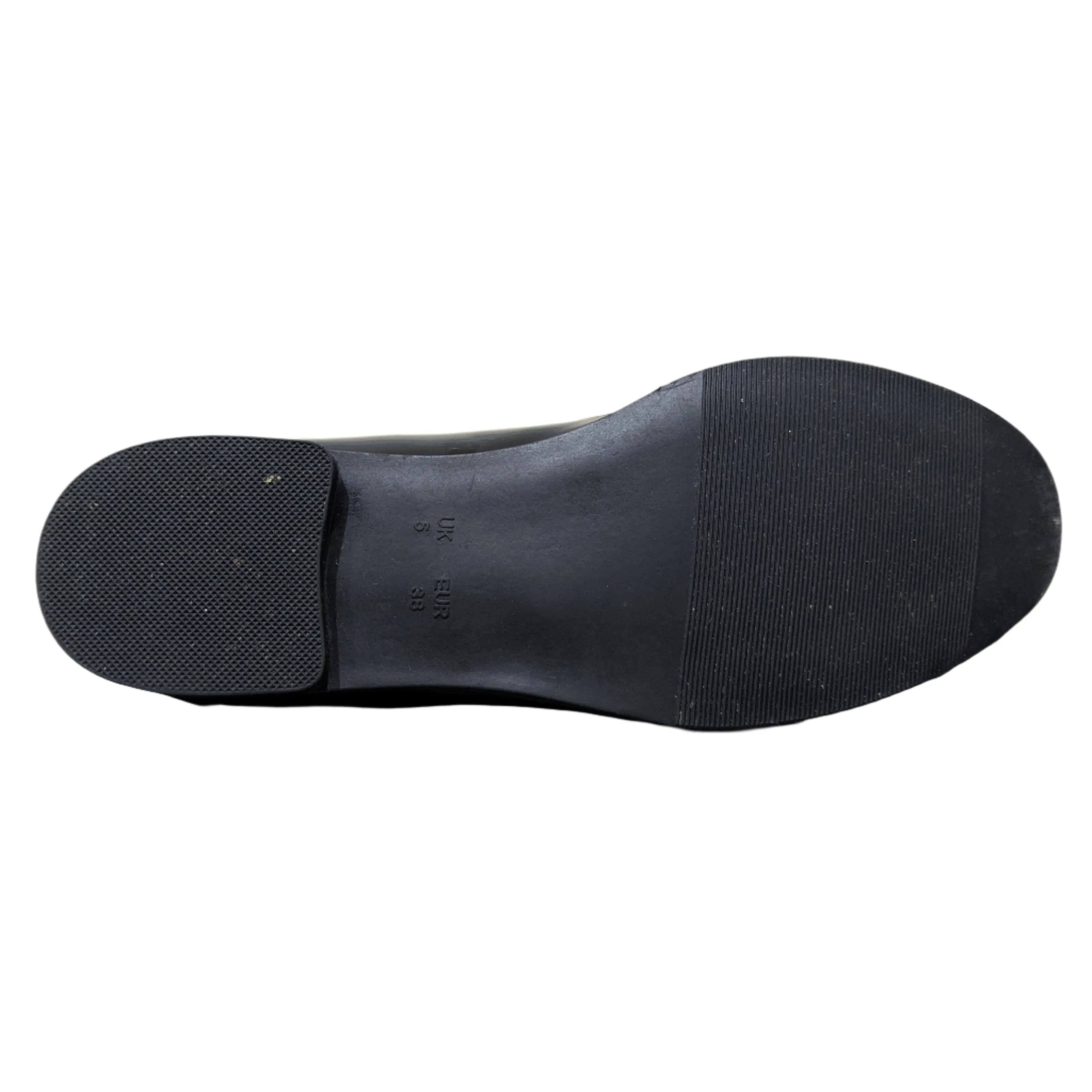 F&F Tesco Black Patent Leather Motionflex Loafers Size UK 5 / EU 38 / US 7