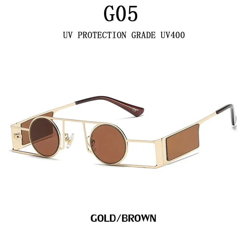 Fashion Retro Style UV400 Punk Sunglasses for Men and Women