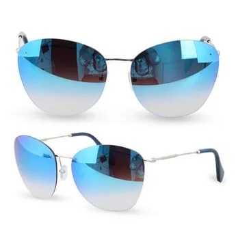 Fashion Vintage Rimless Designer Sunglasses with Coating for Women