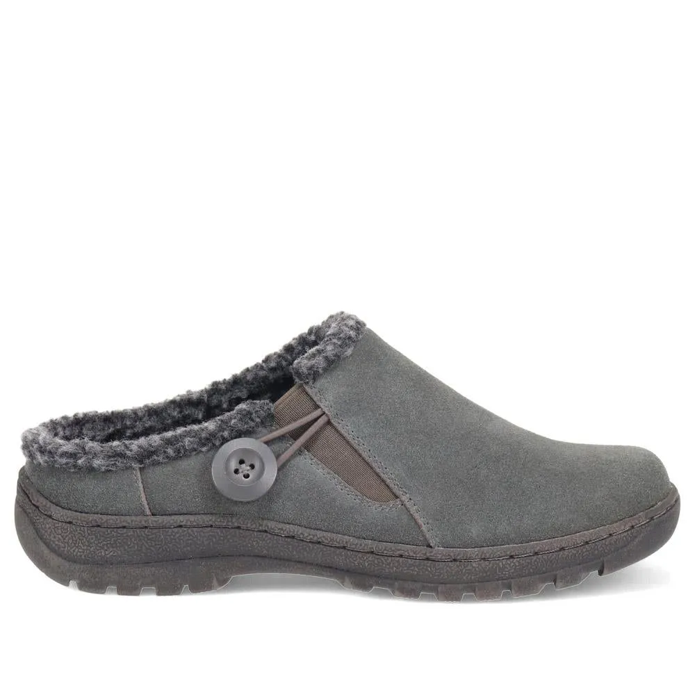 Fleece-Lined Suede Mule Clogs - BRK38007 / 324 256