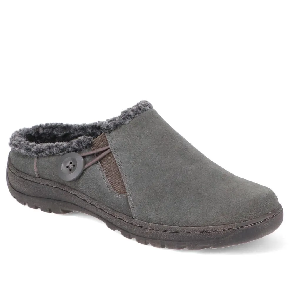 Fleece-Lined Suede Mule Clogs - BRK38007 / 324 256