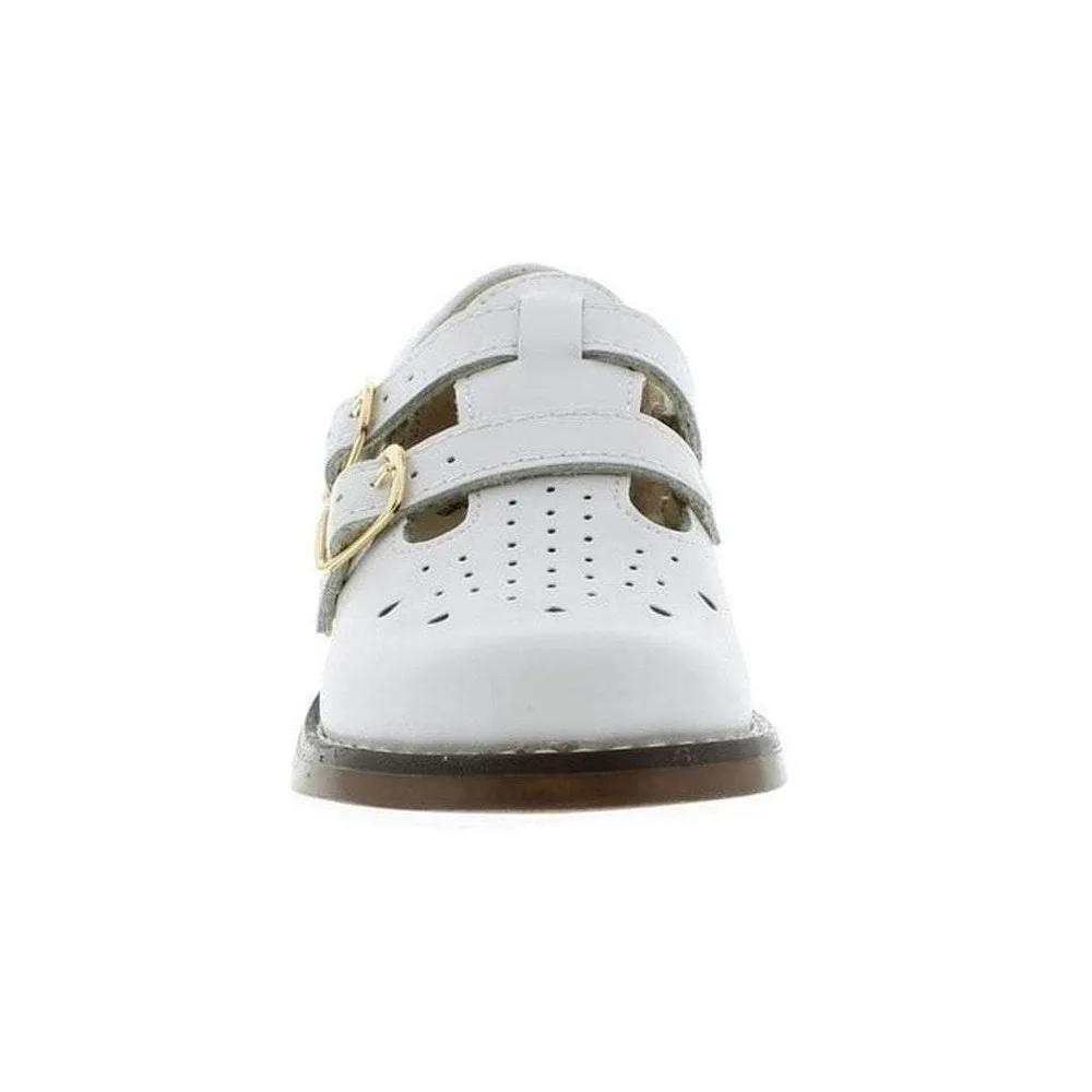 Footmates Danielle Double Strap Shoe White