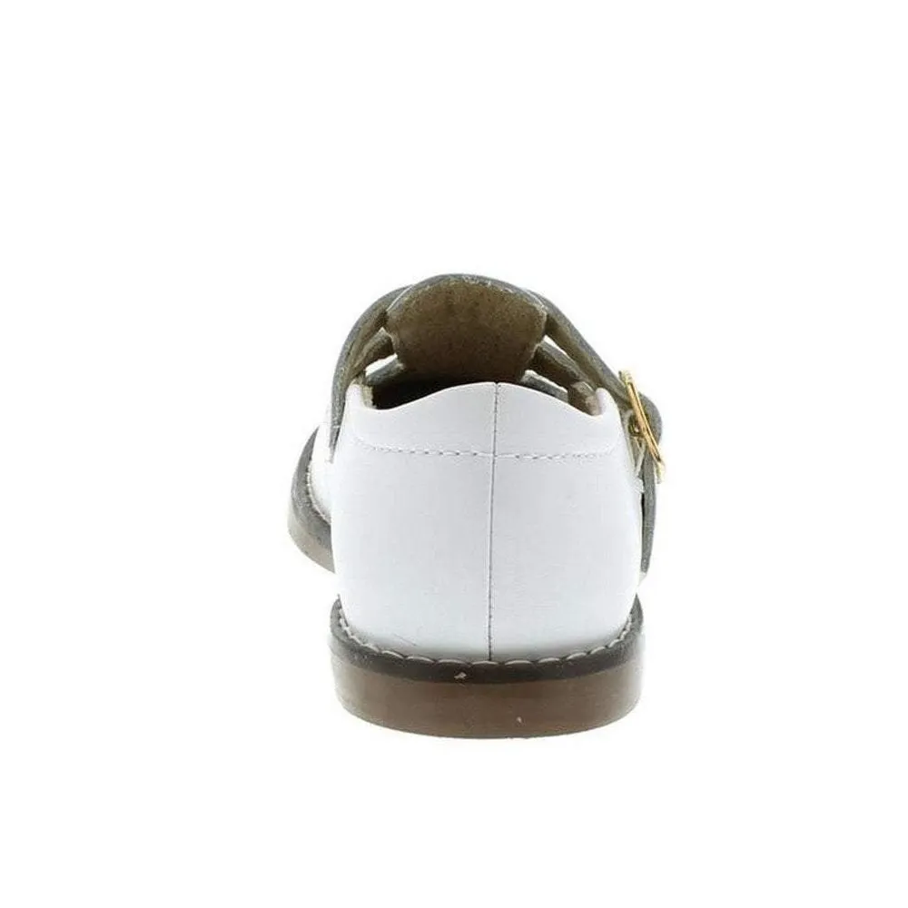 Footmates Danielle Double Strap Shoe White