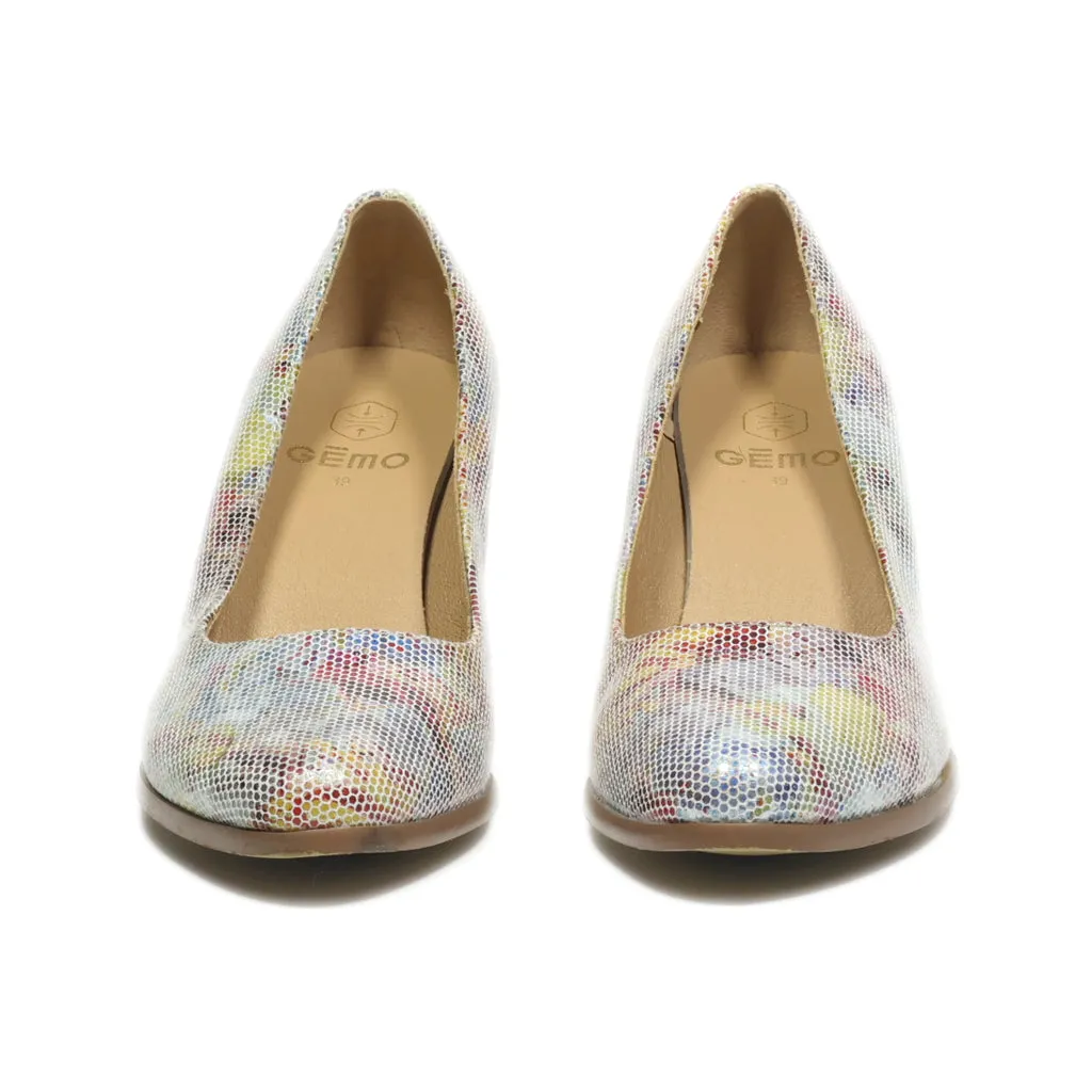 Gemo High-Heel Shoes Leather Multicolour Colour For Women
