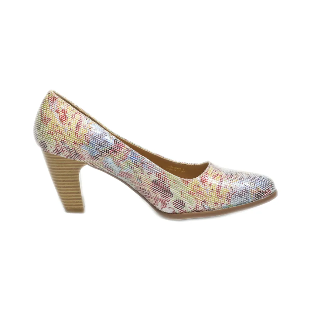 Gemo High-Heel Shoes Leather Multicolour Colour For Women