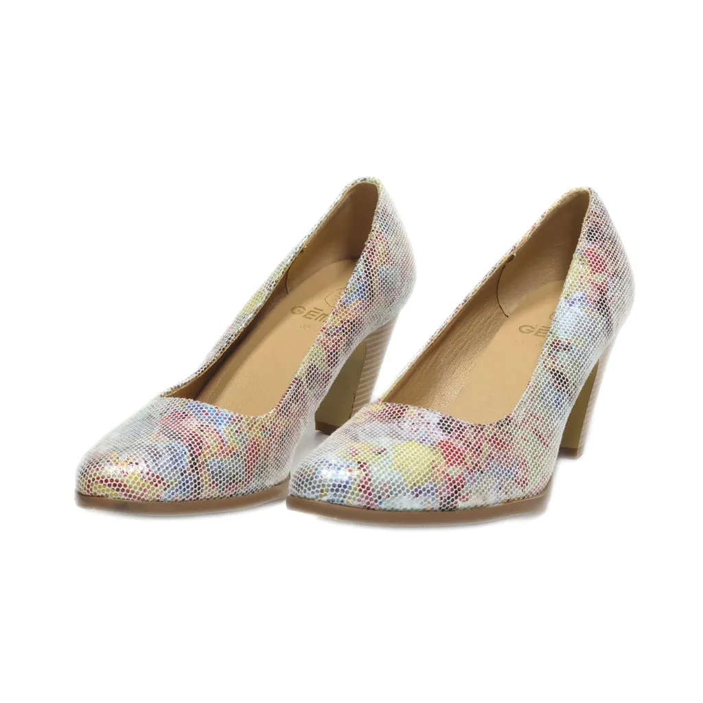 Gemo High-Heel Shoes Leather Multicolour Colour For Women