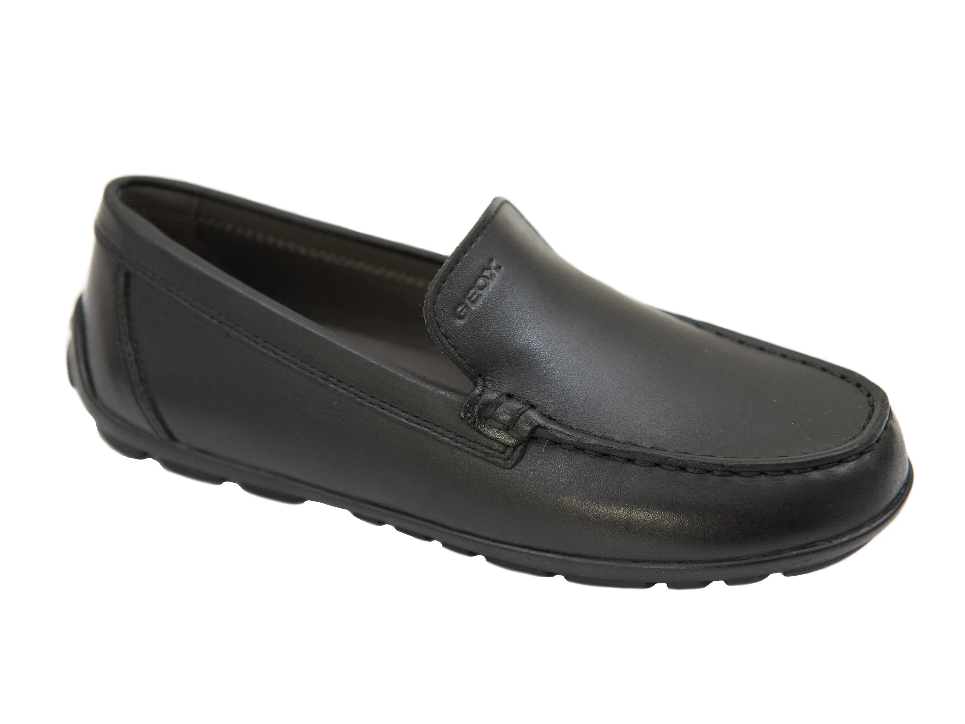 Geox 27174 Boy's Shoe- Driving Loafer- Plain-Black