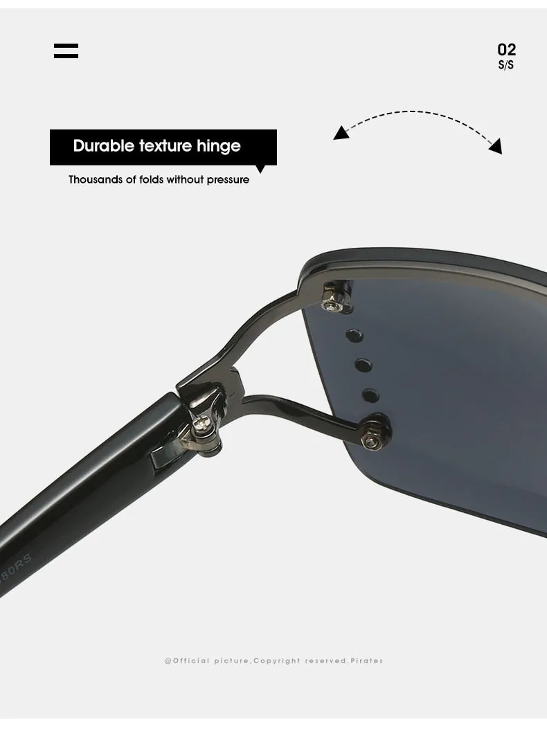 Gradient UV400 Rimless Punk Style Eyewear Sunglasses for Women
