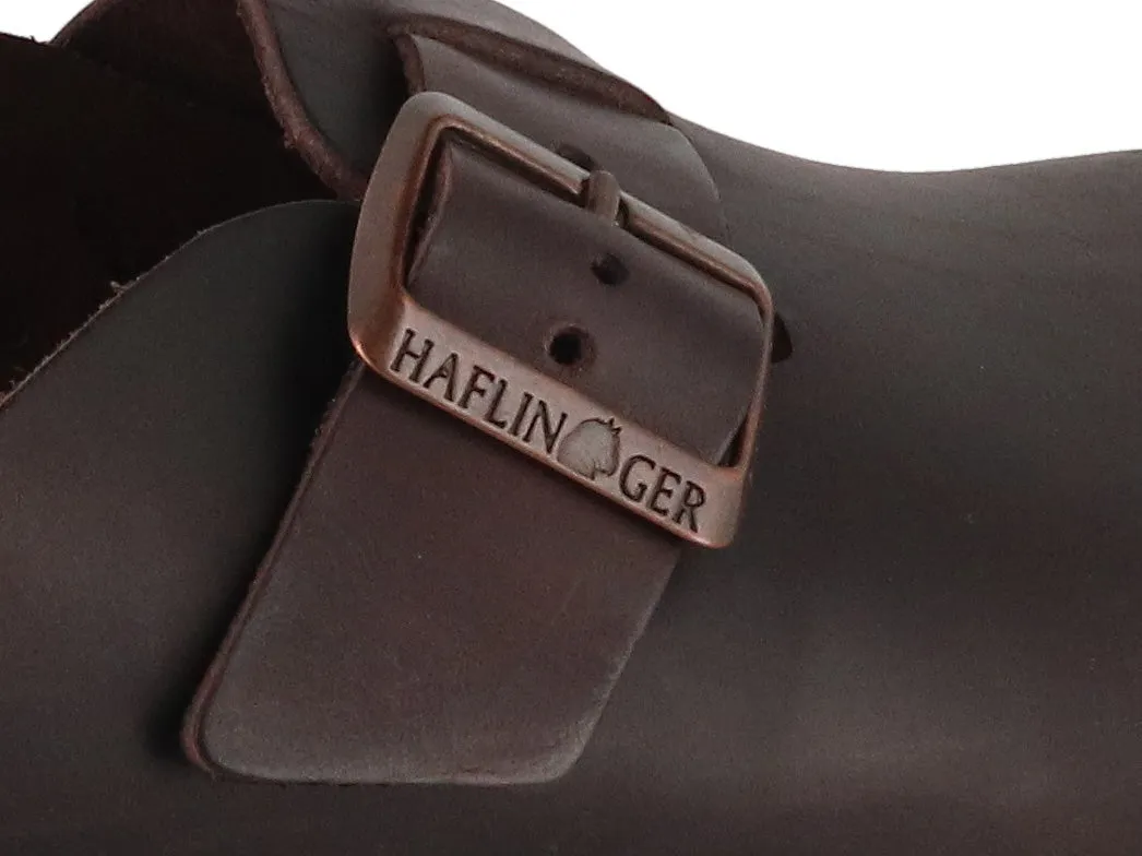 HAFLINGER Men Women leather Clogs 'Porto', dark brown