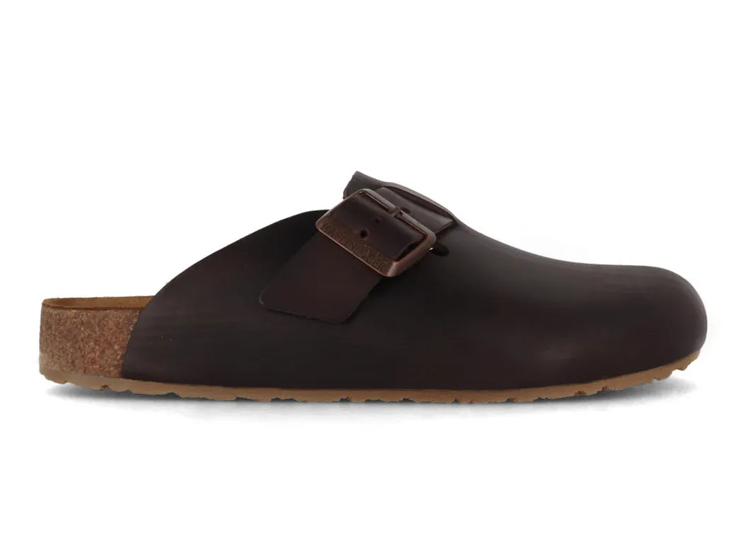 HAFLINGER Men Women leather Clogs 'Porto', dark brown