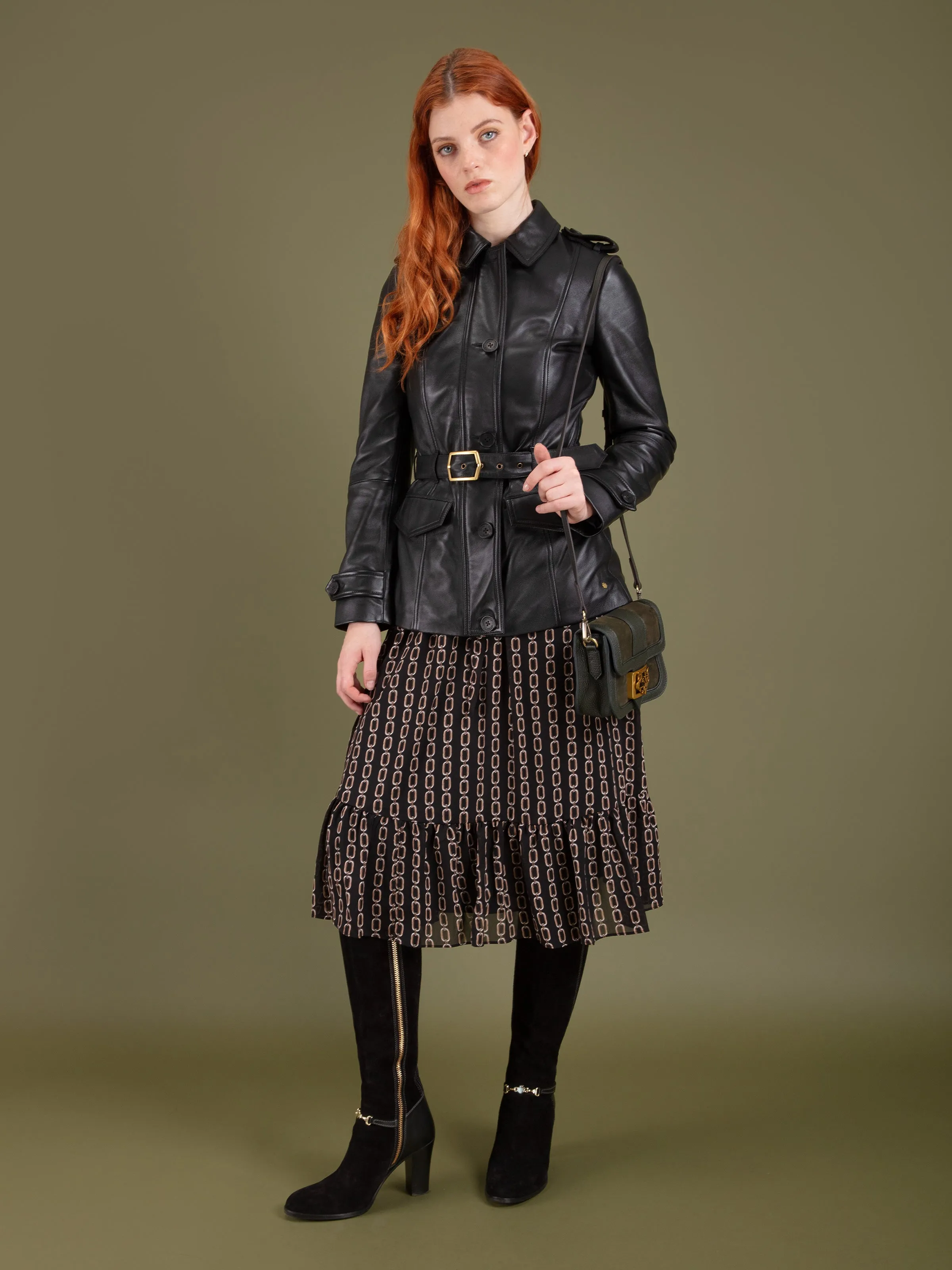 Heeled Octavia (Sporting Fit) - Black Suede