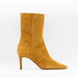 High Shaft Ankle Boots in Cognac Suede
