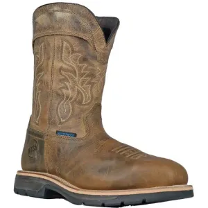 Hoss Men's Brisbee Comp Toe Waterproof Western Work Boot- Brown- 94050
