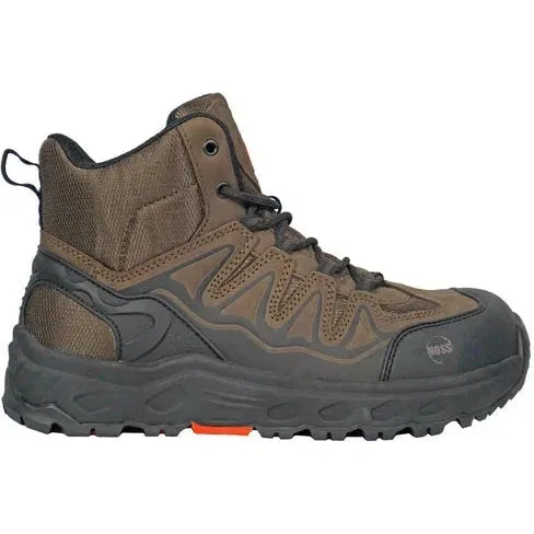 Hoss Men's Eric Hi Oblique Toe Slip Resist Work Shoe - Brown 50239