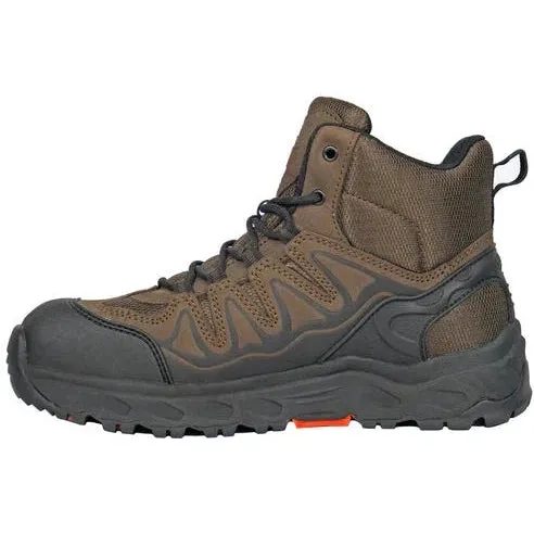 Hoss Men's Eric Hi Soft Toe Slip Resistant Work Shoe- Brown- 50250