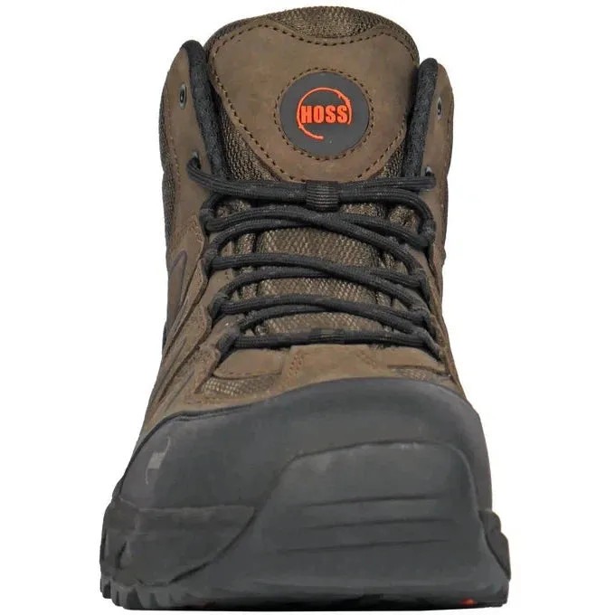 Hoss Men's Eric Hi Soft Toe Slip Resistant Work Shoe- Brown- 50250