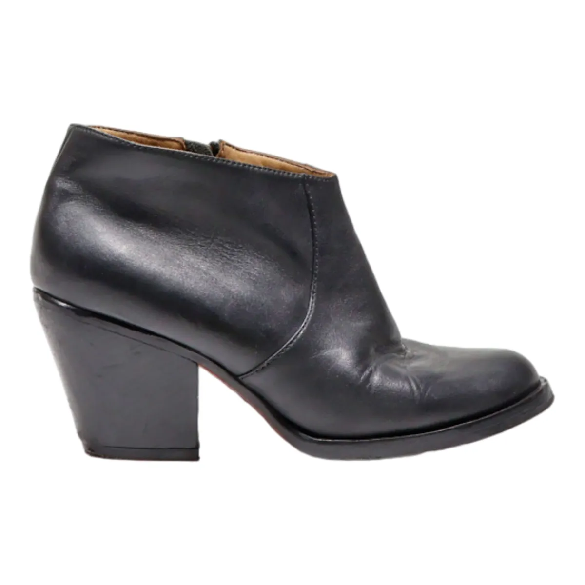 INCA Ankle Boots Black Leather Womens UK 4