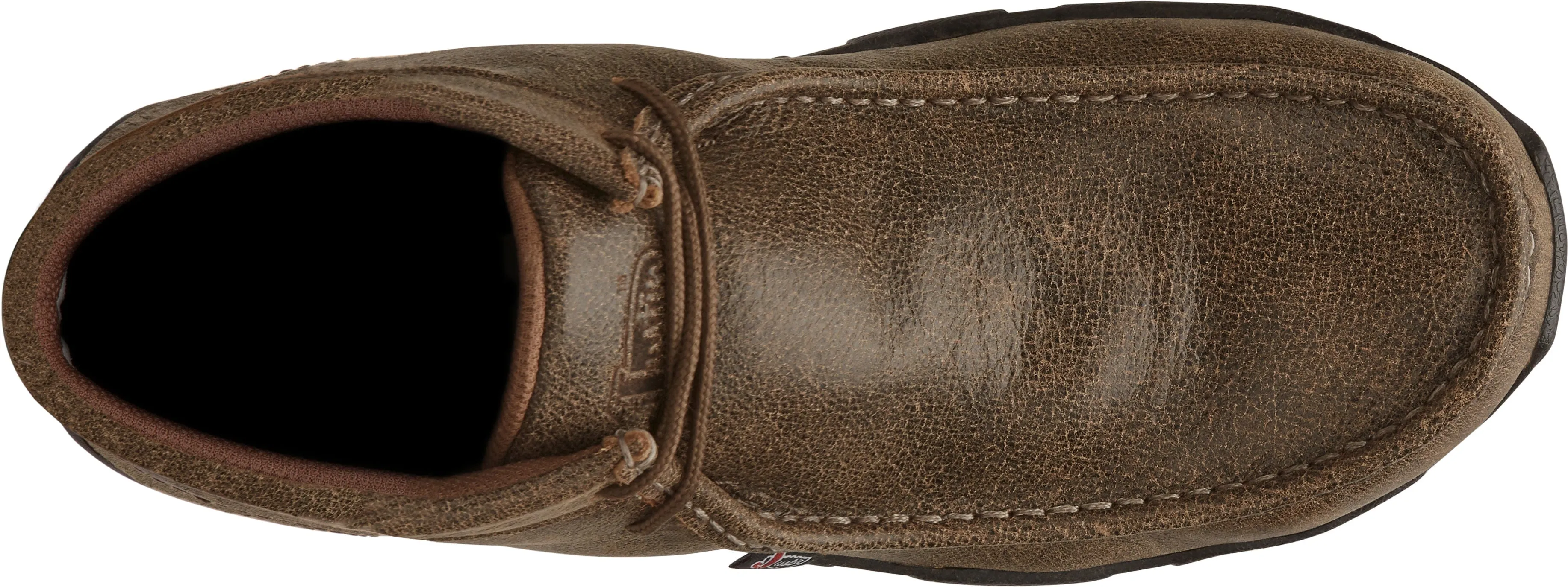 Justin Men's Cappie Distressed Tan Bomber Driving Moc Steel Toe Work Shoe 237