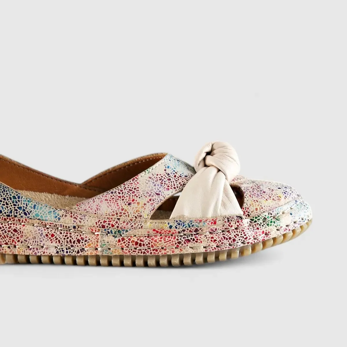 Karyoka Comfort Leather Casuals 6436 Beige Multi