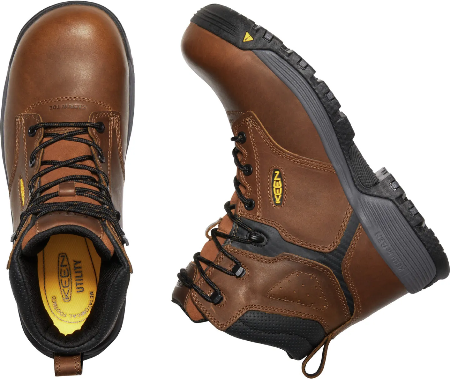'Keen Utility' Men's 6" Chicago ESD Carbon Toe - Tobacco / Black