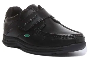 Kickers Reasan Velcro Strap In Black in Teen UK Size 3 - 6