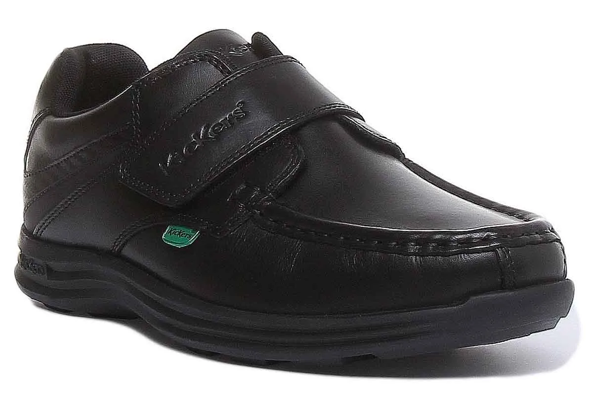 Kickers Reasan Velcro Strap In Black in Teen UK Size 3 - 6