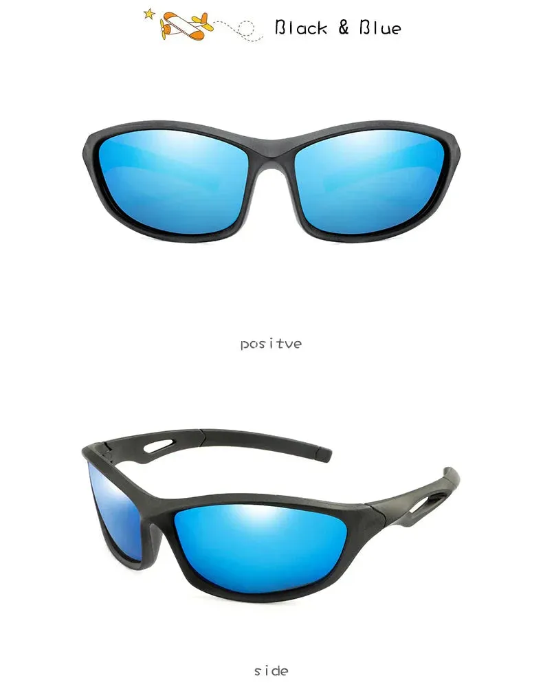 Kids Sport Style Polarized UV400 Mirror Outdoor Sunglasses with Rope