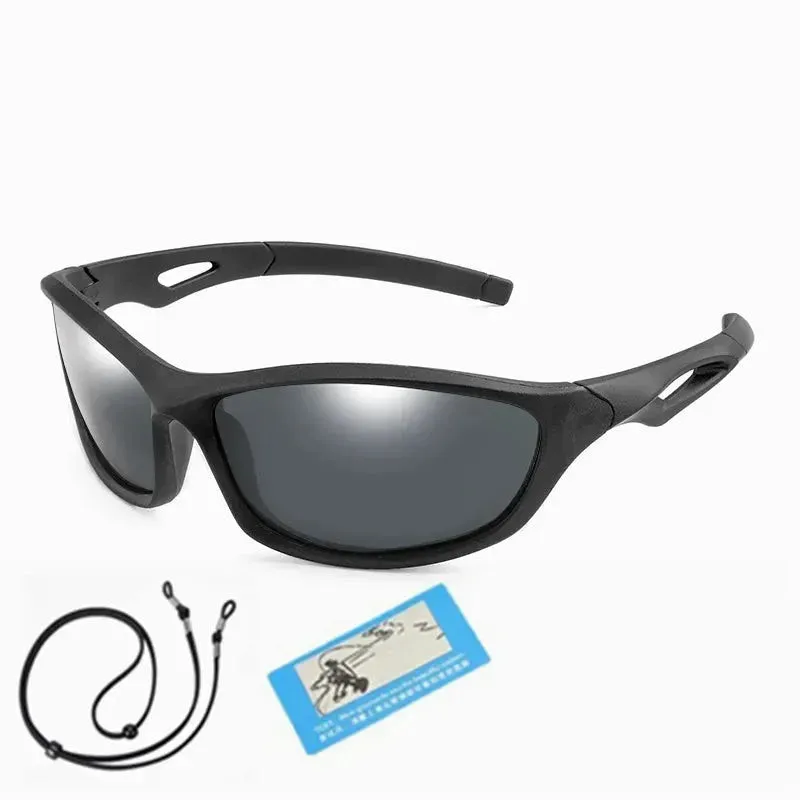 Kids Sport Style Polarized UV400 Mirror Outdoor Sunglasses with Rope