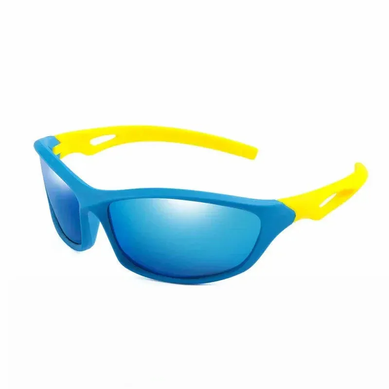 Kids Sport Style Polarized UV400 Mirror Outdoor Sunglasses with Rope