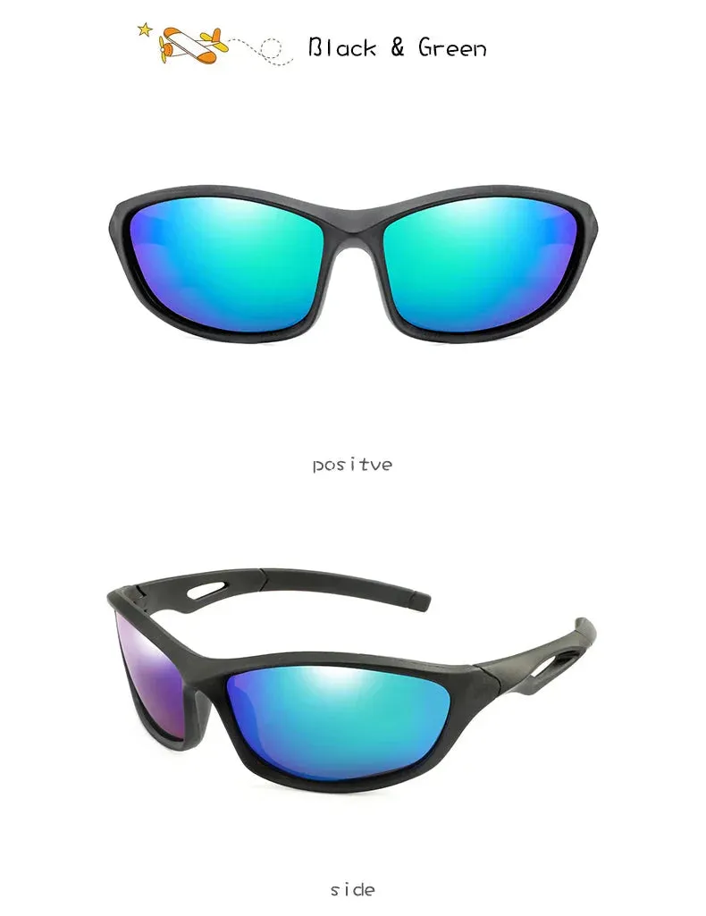 Kids Sport Style Polarized UV400 Mirror Outdoor Sunglasses with Rope