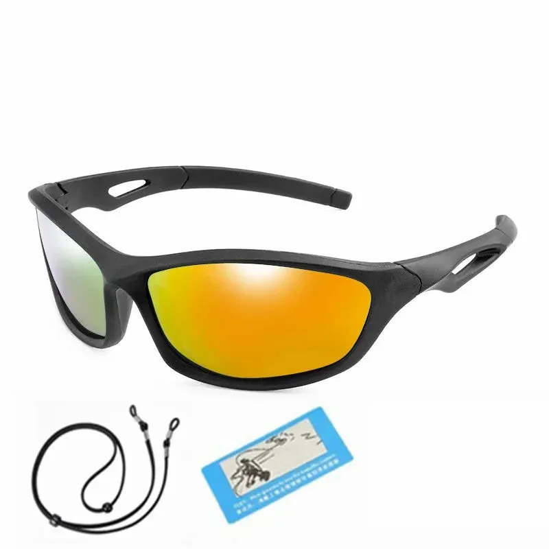 Kids Sport Style Polarized UV400 Mirror Outdoor Sunglasses with Rope