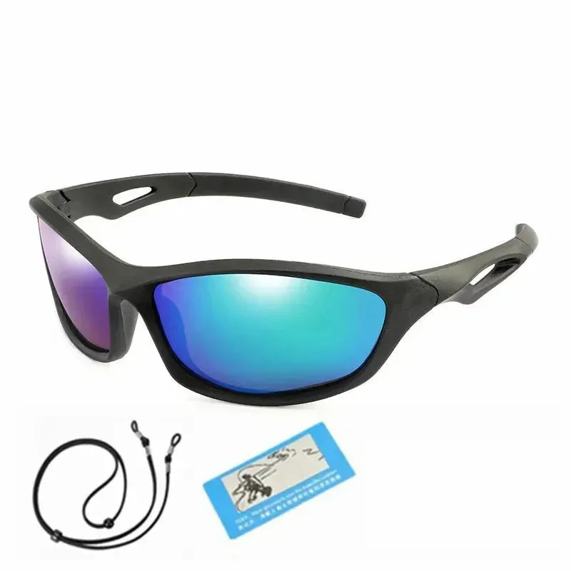 Kids Sport Style Polarized UV400 Mirror Outdoor Sunglasses with Rope