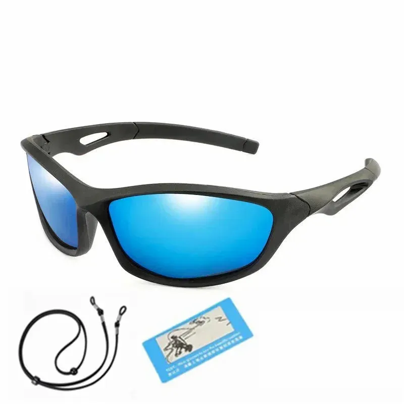 Kids Sport Style Polarized UV400 Mirror Outdoor Sunglasses with Rope