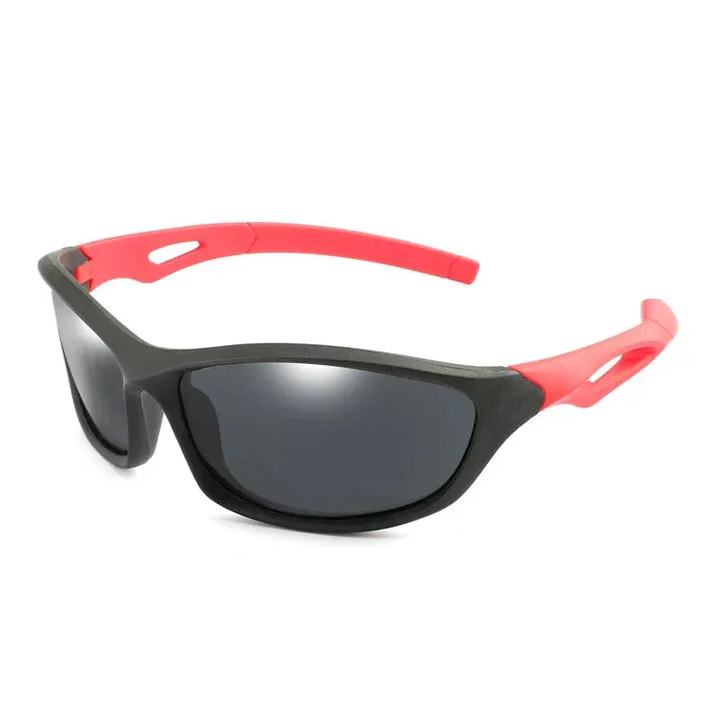Kids Sport Style Polarized UV400 Mirror Outdoor Sunglasses with Rope