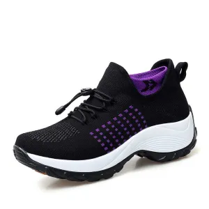 Lace Up Sock Walking Shoes