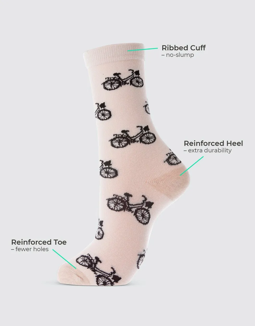 Lady Touch Crew Socks 6 Pack