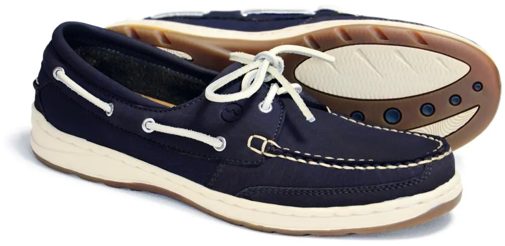 LAGOON Ladies Indigo Blue Nubuck Boat Shoe by Orca Bay