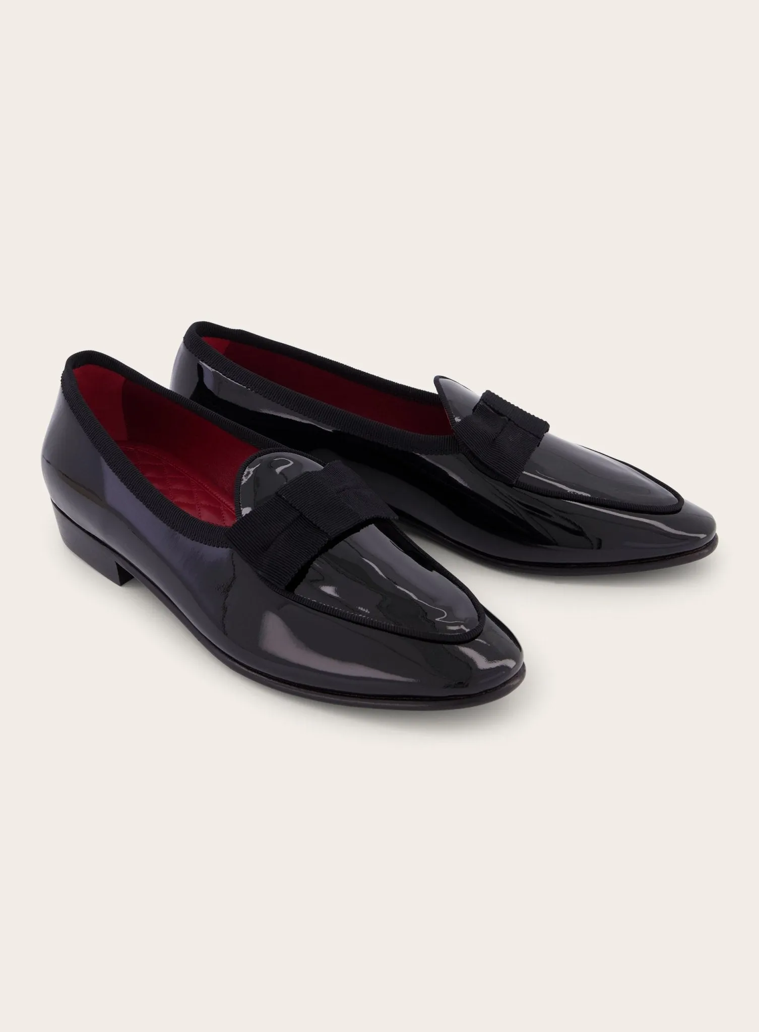Lakleren loafers