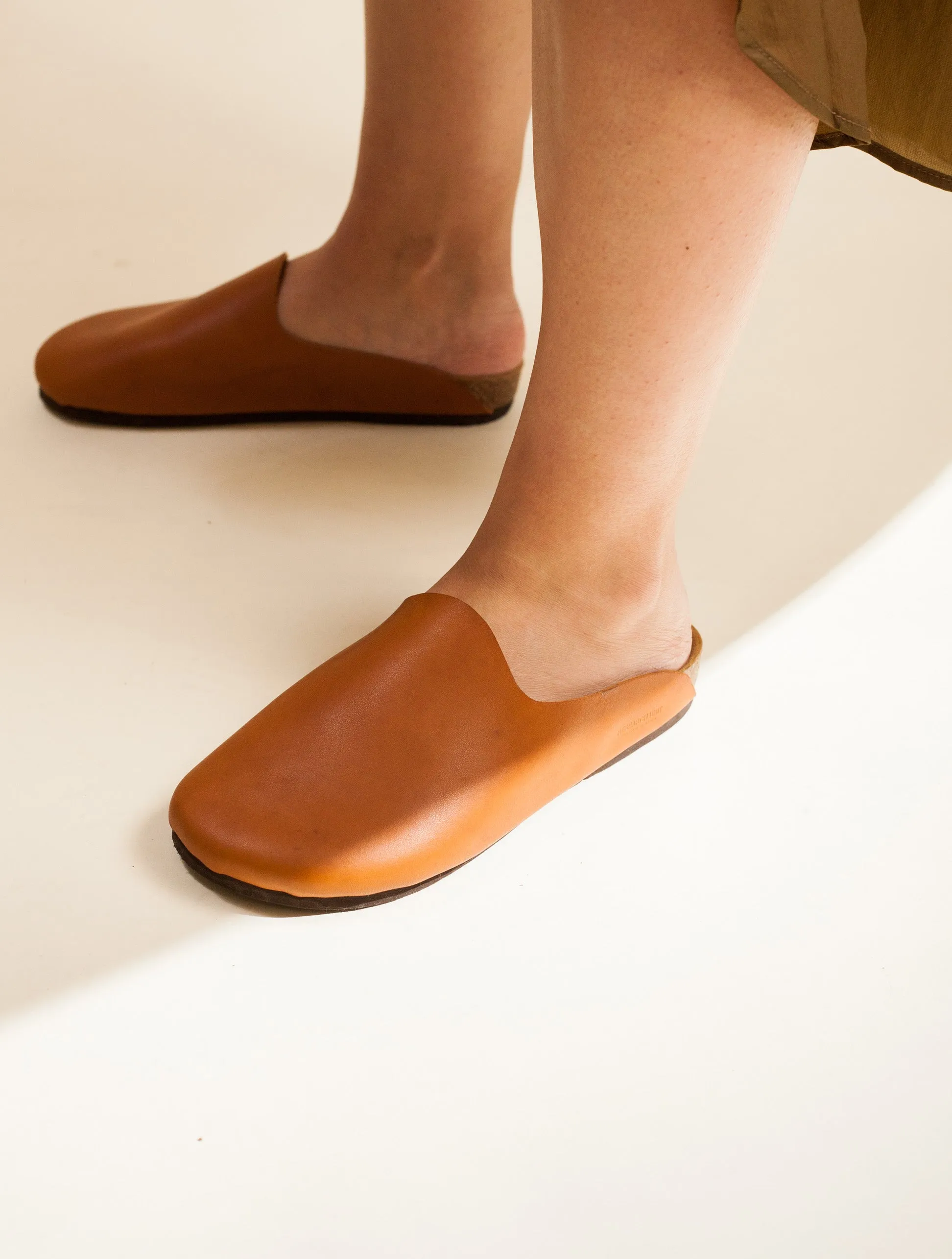 Leather Mule Slip-on (Tan)