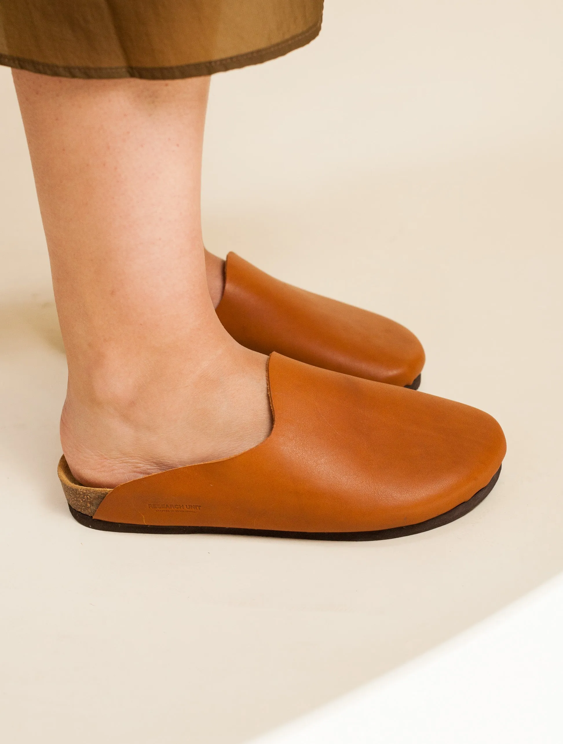 Leather Mule Slip-on (Tan)