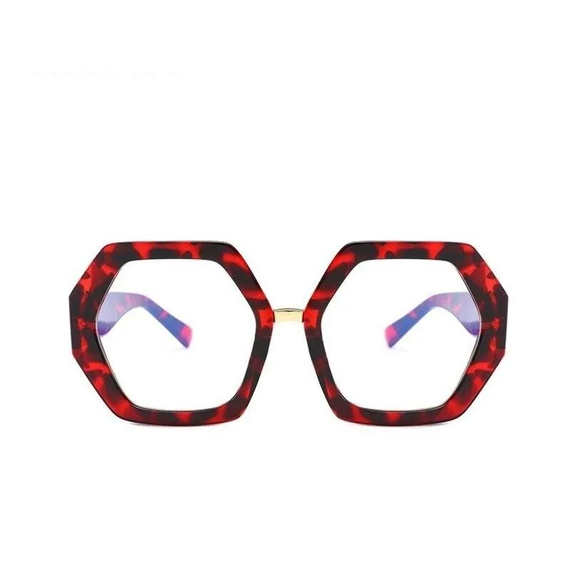 Leopard Fashion Women's Polygon Clear Glasses Reading Eyeglasses