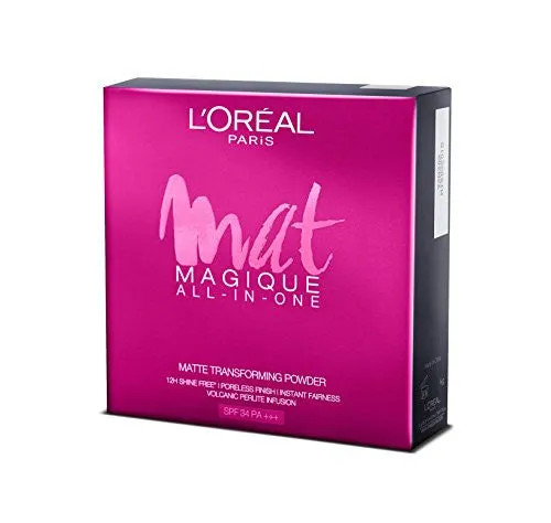 L'Oreal Paris Mat Magique All-In-One Pressed Powder G2 Golden Ivory, 6g