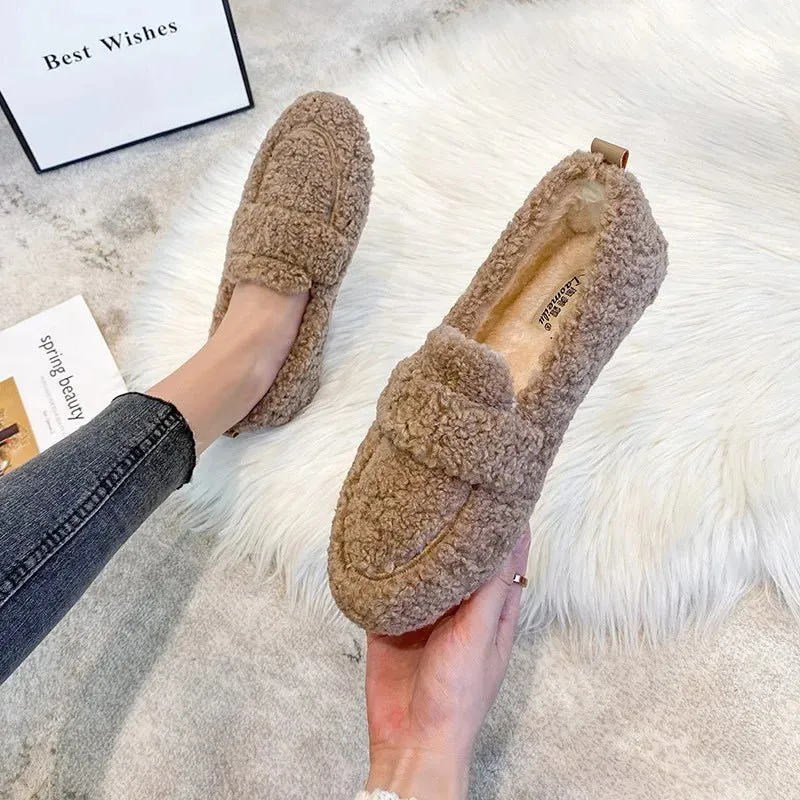 Luxury Lambswool Women's Loafers