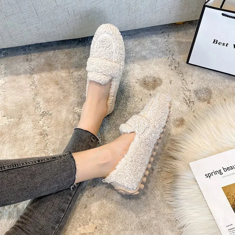 Luxury Lambswool Women's Loafers