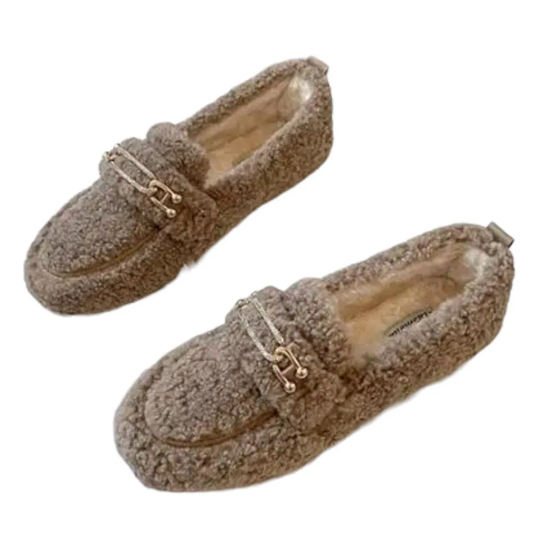 Luxury Lambswool Women's Loafers
